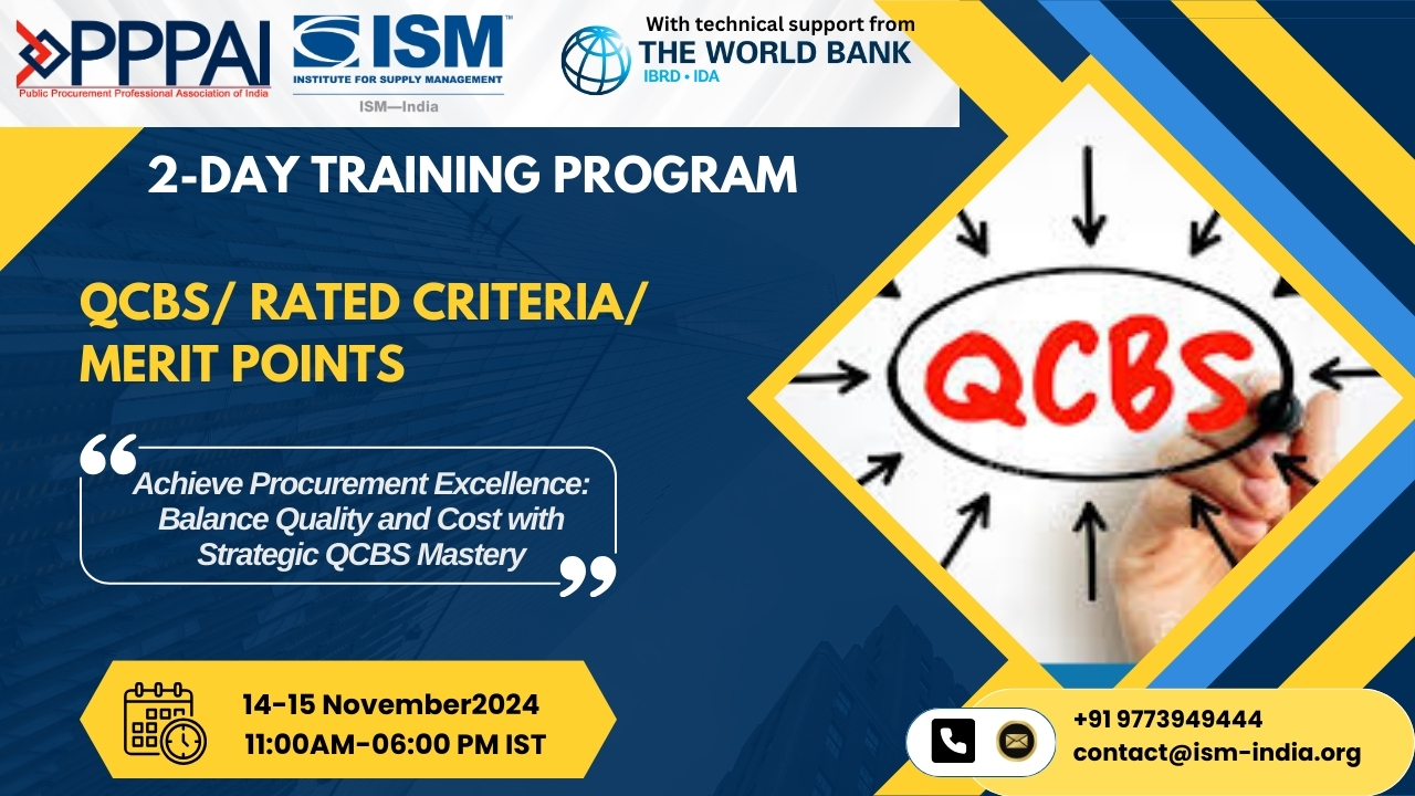 Training Program on QCBS (Quality & Cost Based Selection)