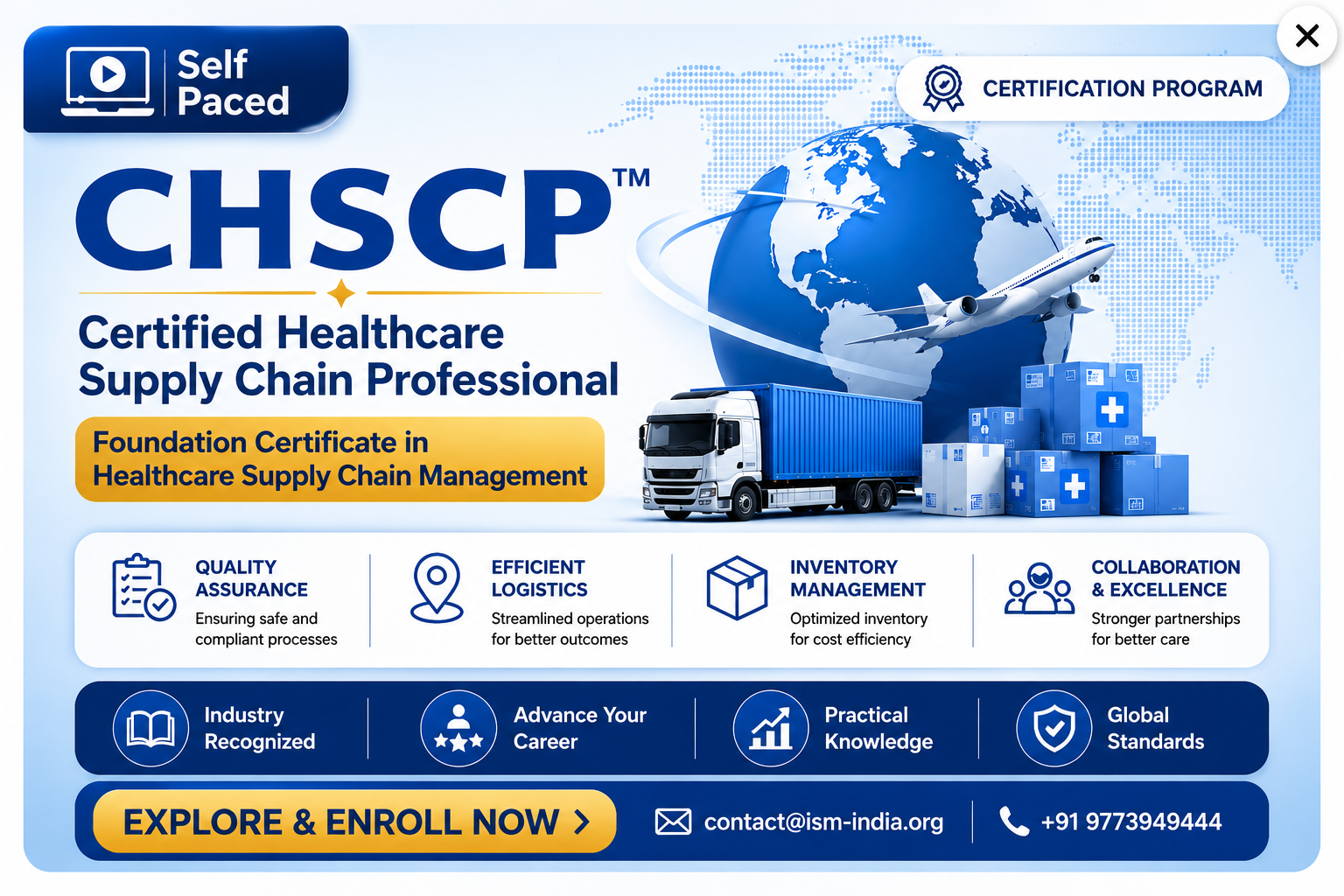 7️⃣ Join CHSCP™ – Healthcare Supply Chain Certification