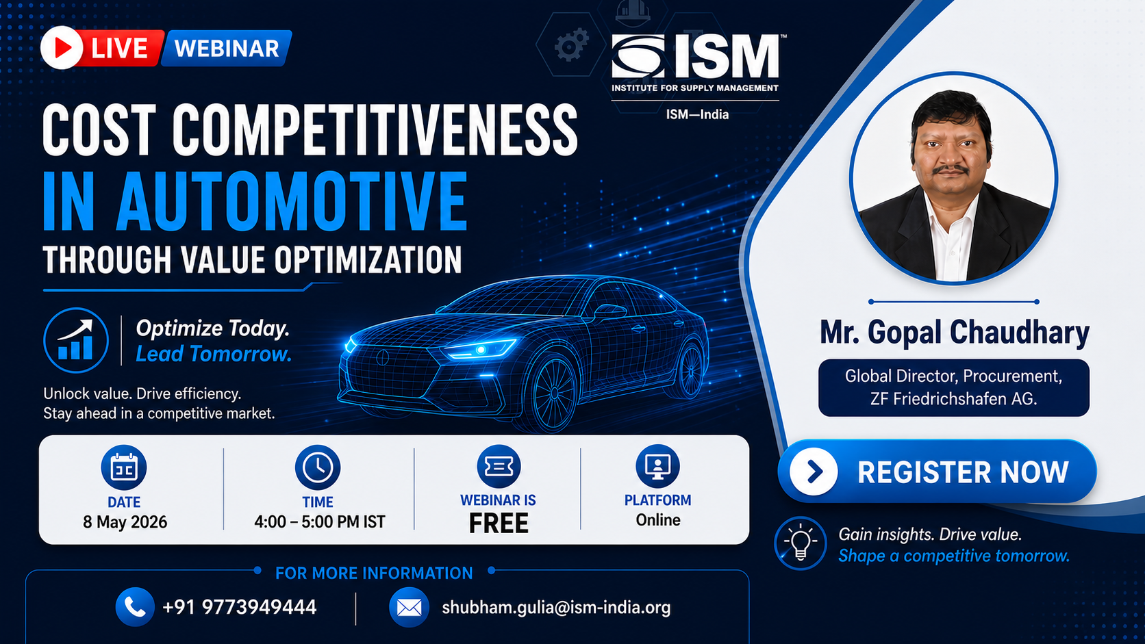 Webinar On Cost Competitiveness in Automotive