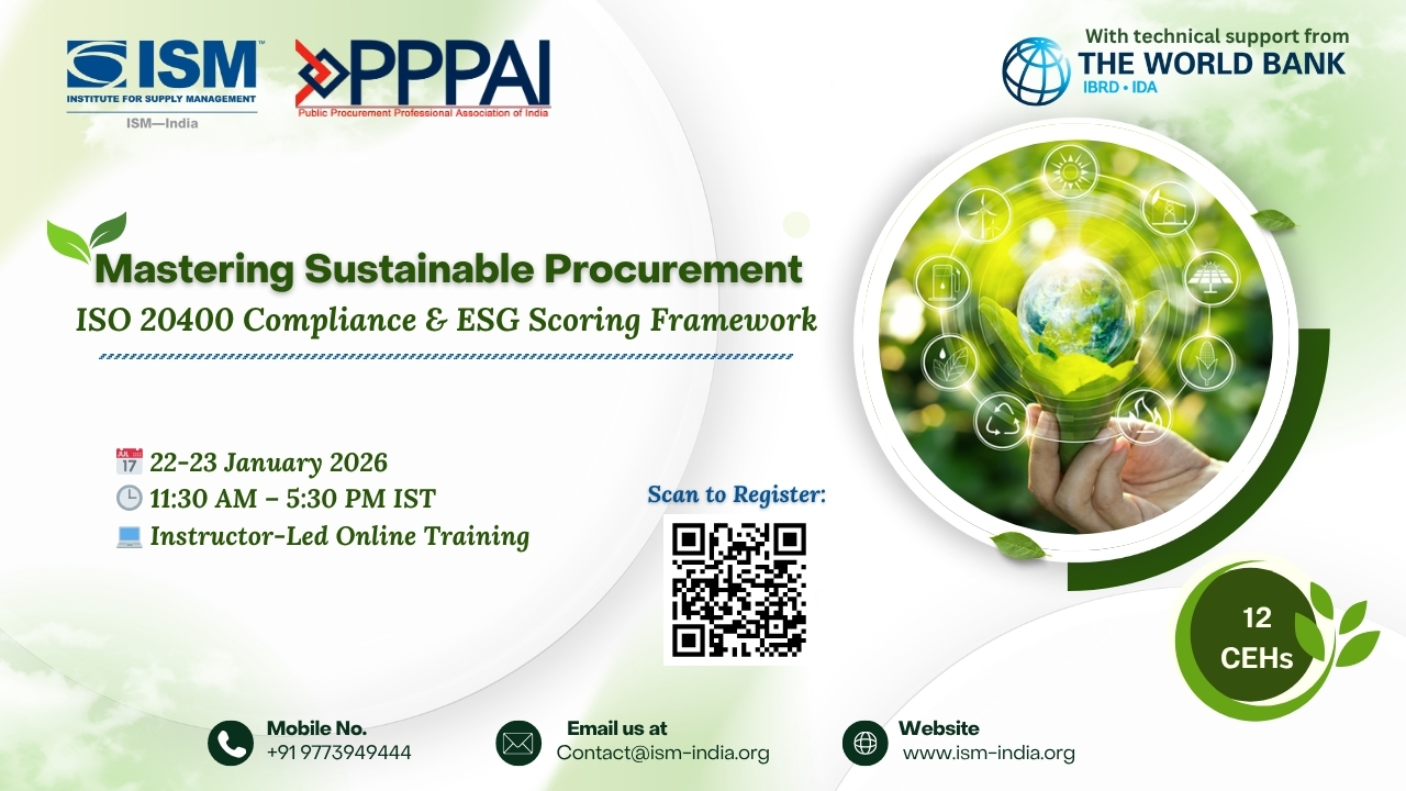 Mastering Sustainable Procurement: ISO 20400 Compliance & ESG Scoring Framework