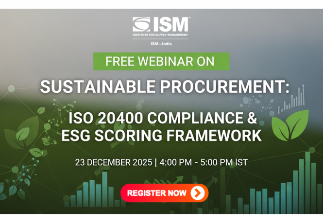 Webinar:  Sustainable Procurement: ISO 20400 Compliance & ESG Scoring Framework